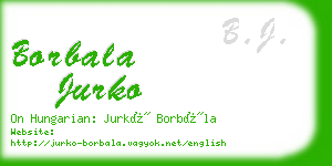 borbala jurko business card